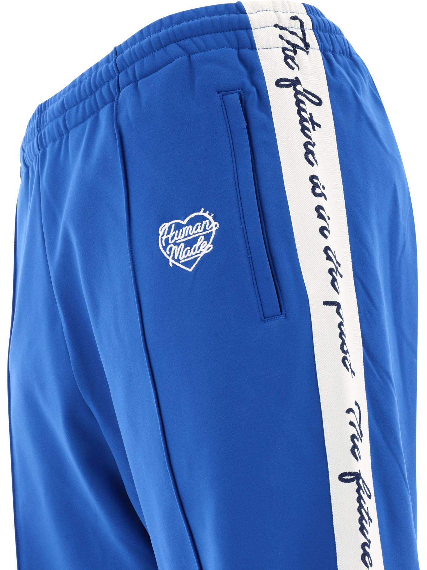 HUMAN MADE Blue Track trousers with logo bands